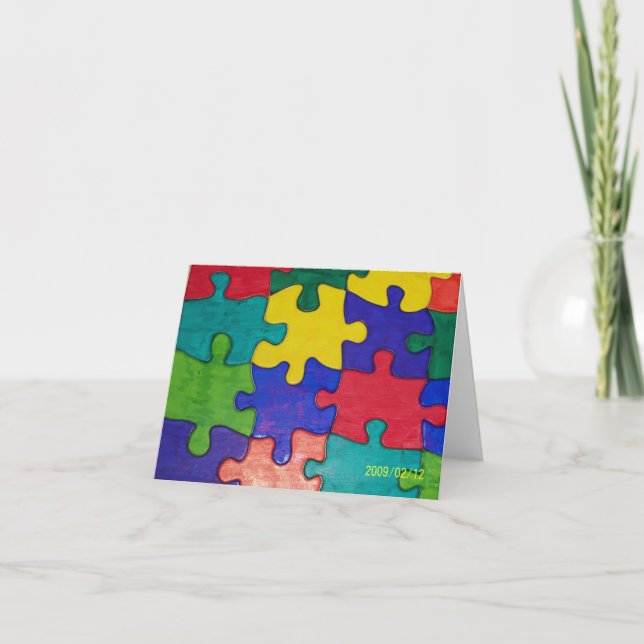 carte de note d'autisme (Devant)