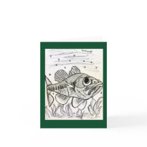 Carte de note de basse à grande bouche