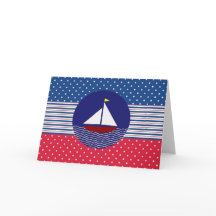 Carte de note de bateau nautique