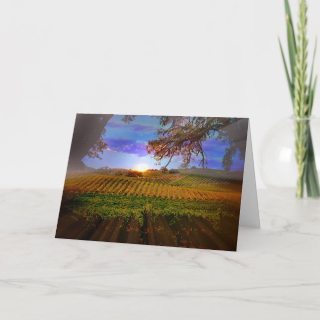 Carte de note de blanc de lever de soleil de (Devant)