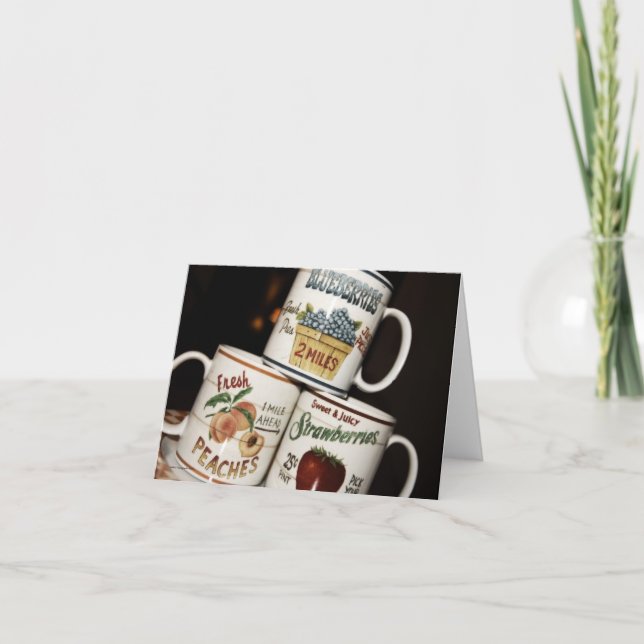 Carte de note de blanc de tasse de café (Devant)