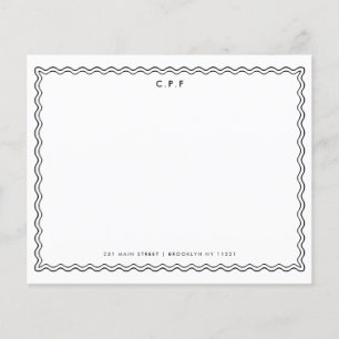 Carte de note de bordure de 3 onogrammes Budget Cl