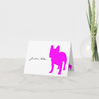 Carte de note de bouledogue français