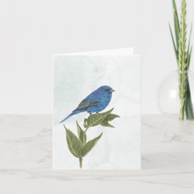 Carte de note de Bunting Indigo (Devant)