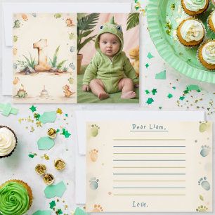 Carte de note de capsule temporelle de dinosaure P