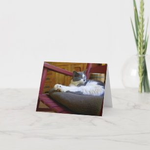 Carte de note de chat Sleepy