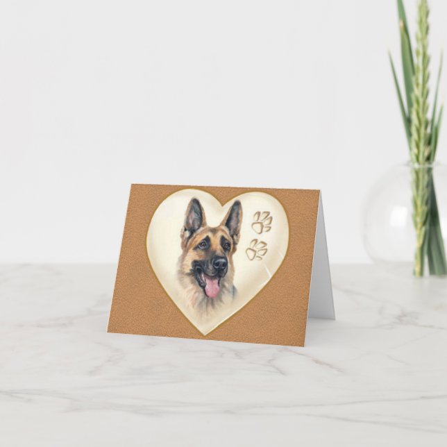 Carte de note de chien de berger allemand, cartes  (Devant)