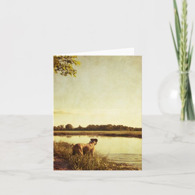 Carte de note de chien de boxeur (Devant)