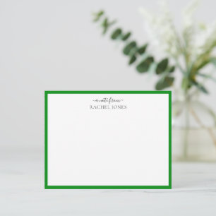 Carte de note de correspondance moderne "A Note Fr