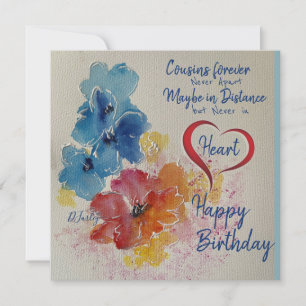 Carte de note de couleur aquarelle