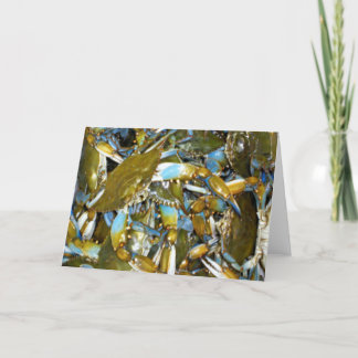 carte de note de crabe bleu