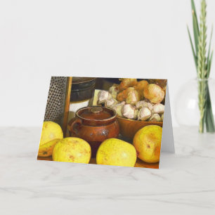 Carte de note de cuisine du pays