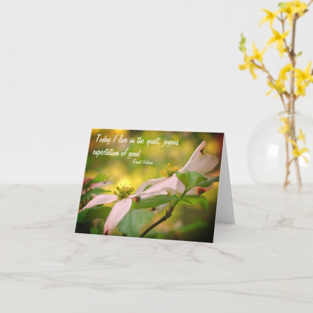 Carte de note de devis de bonté Fleur de Dogwood (Fleur jaune)