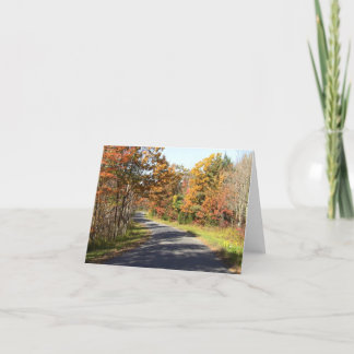 Carte de note de feuillage d'automne