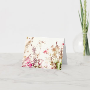 Carte de note de fleur sauvage