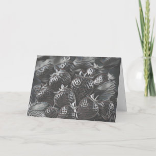 Carte de note de fraises noires