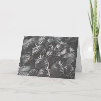 Carte de note de fraises noires