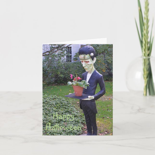 Carte de note de Frankenstein Halloween (Devant)