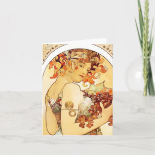 Carte de note de "fruit" d'Alphonse Mucha