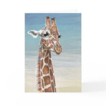 Carte de note de girafe