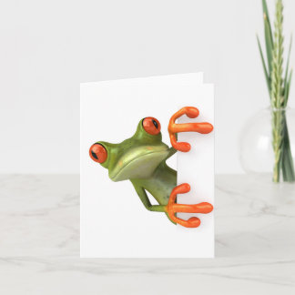 Carte de note de grenouille d'arbre
