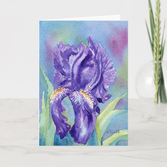 Carte de note de "iris" (Devant)