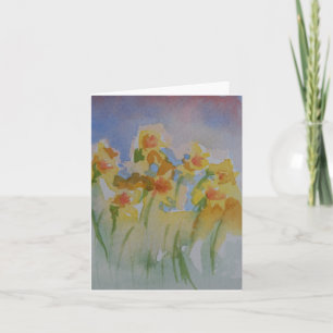 Carte de note de jonquilles