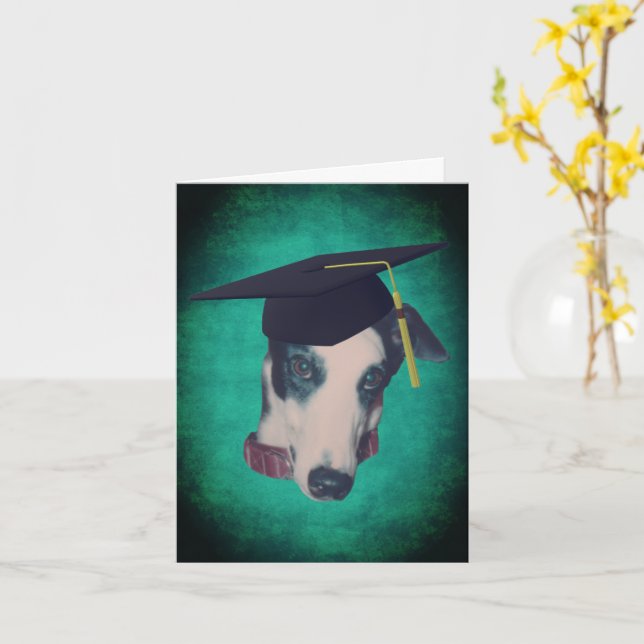 Carte de note de la casquette Greyhound Dog in Gra (Fleur jaune)