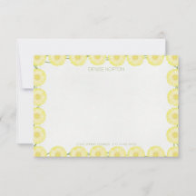 Carte de note de la chaîne de marguerite jaune Ger