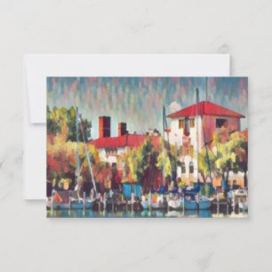 Carte de note de la lagune du Yacht Club de Détroi