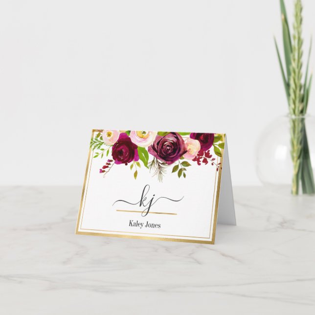 Carte de note de la rose rose rose rose rose de Bo (Devant)