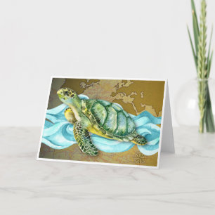 Carte de note de la tortue de mer