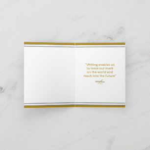 Carte de note de l'auteur par la poète Adiela Akoo