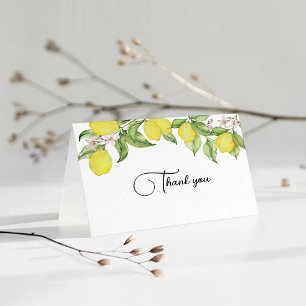 Carte de note de Lemons d'été Merci
