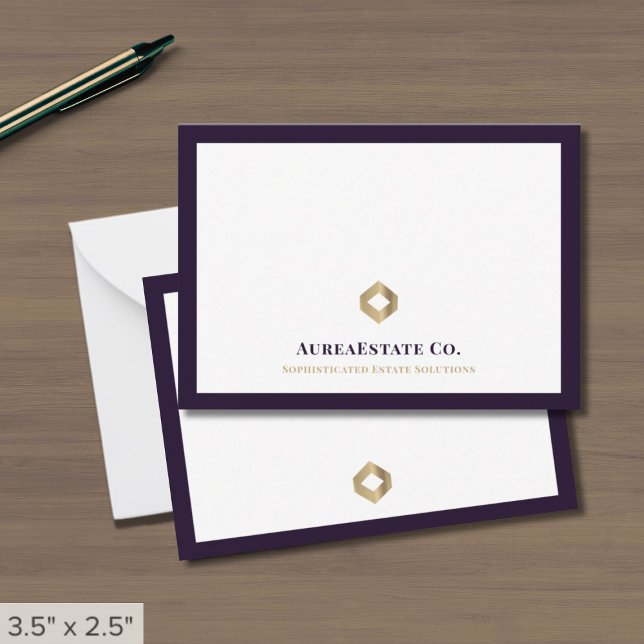 Carte de note de logo Luxe Professional Gold (Créateur téléchargé)