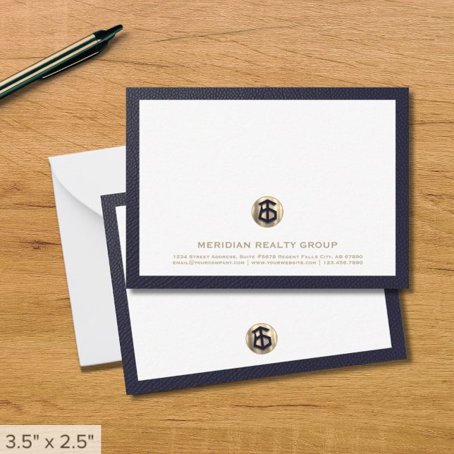Carte de note de logo or immobilier (Créateur téléchargé)