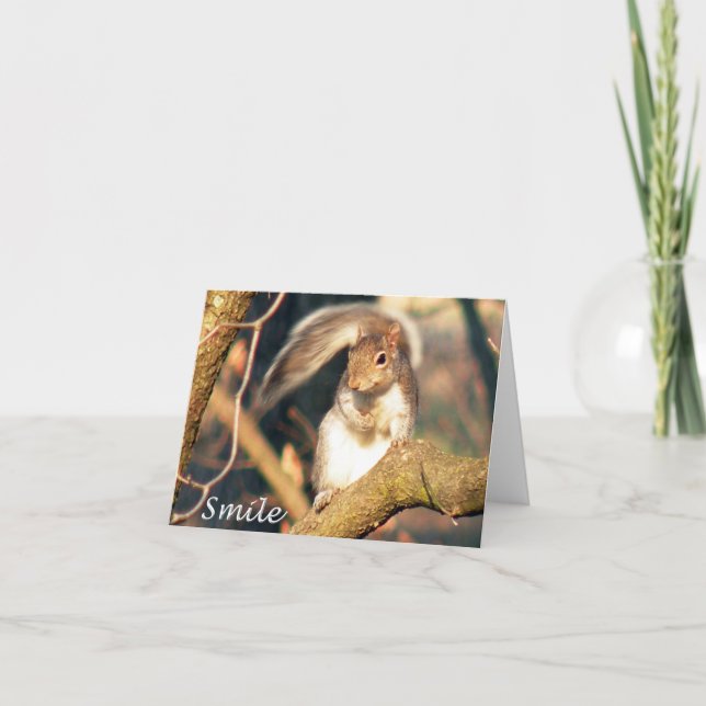 Carte de note de M. Squirrel de sourire (Devant)