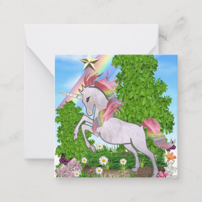 Carte de note de magie de licorne (Devant)
