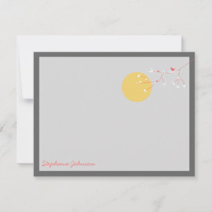 Carte de note de Merci de bébé d'oiseau et de