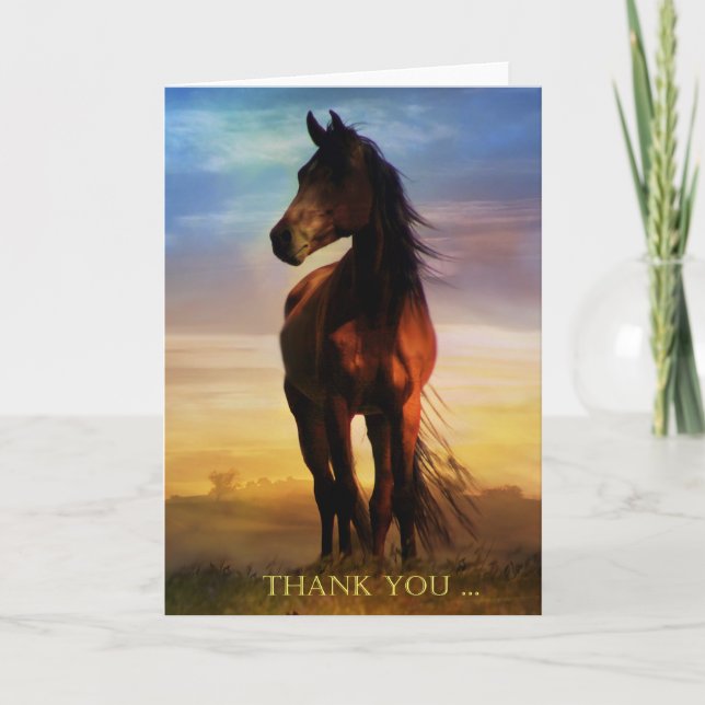 Carte de note de Merci de cheval (Devant)