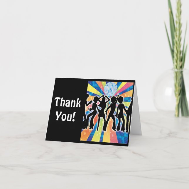 Carte de note de Merci de danse de disco (Devant)