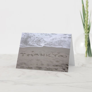 Carte de note de Merci de plage