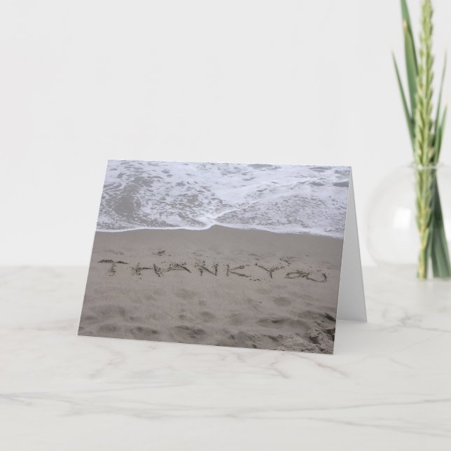 Carte de note de Merci de plage (Devant)