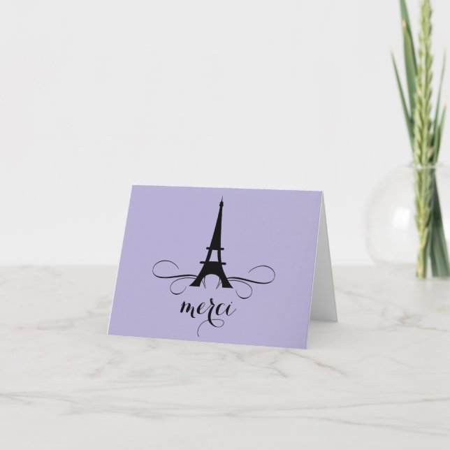 Carte de note de Merci de Tour Eiffel de Paris (Devant)
