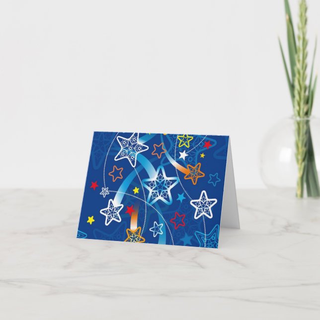 Carte de note de motif de Shooting Stars (Devant)