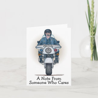 Carte de note de moto de police