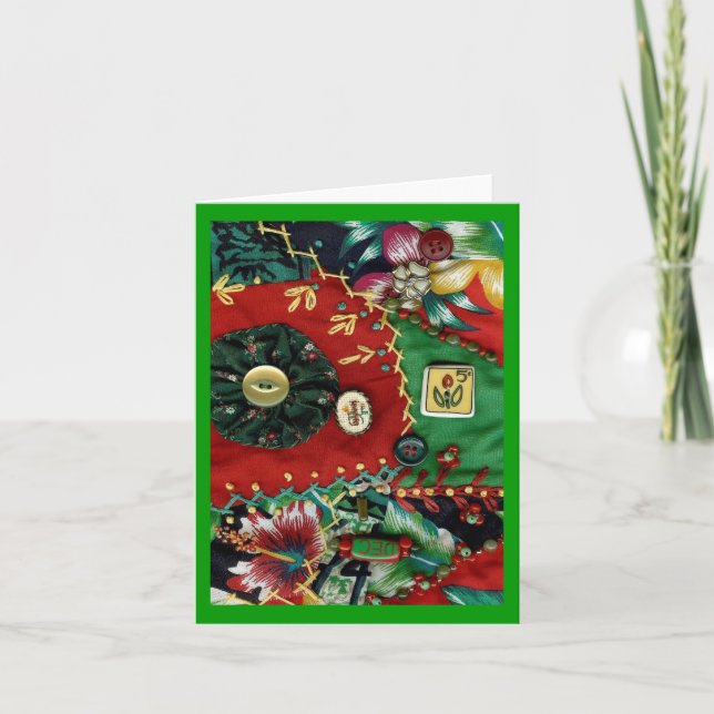 Carte de note de Noël de patchs fou (Devant)
