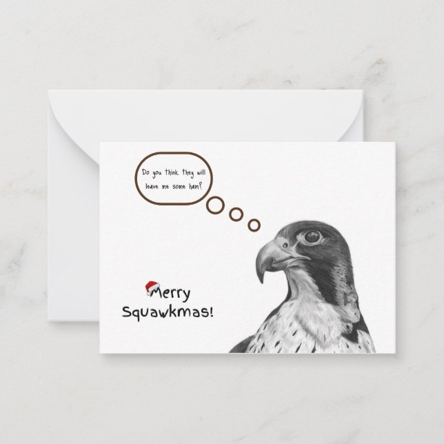 Carte de note de Noël Falcon (Devant)
