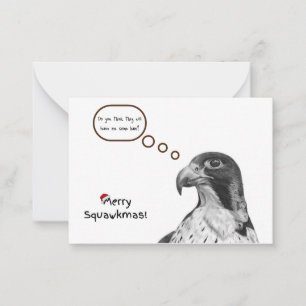 Carte de note de Noël Falcon