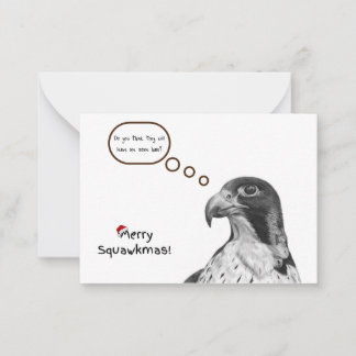 Carte de note de Noël Falcon